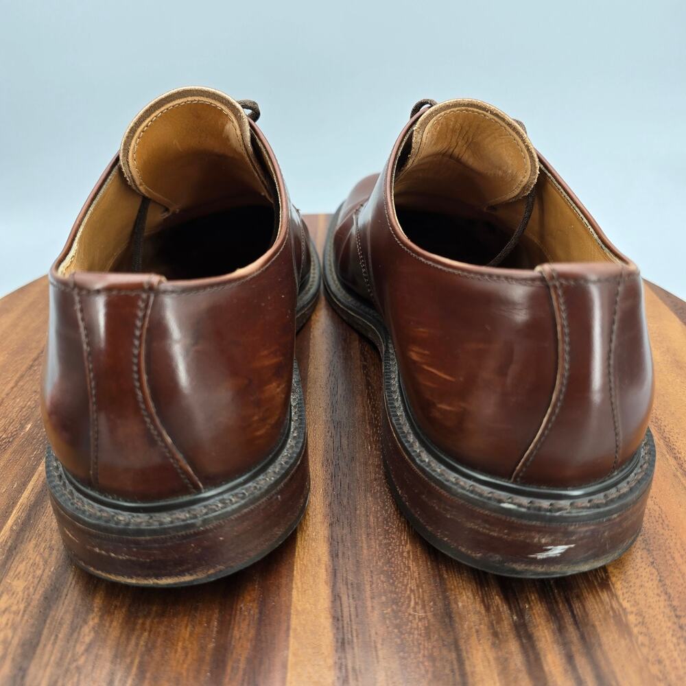 Polo Ralph Lauren Shoes Mens 9 D Brown Leather Benchmade England Dress Oxfords - Picture 4 of 9